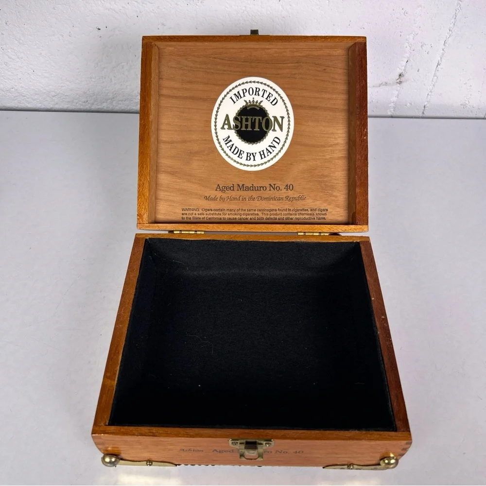 Women’s Wooden Cigar Box Purse Beaded Handle Fabric Monkey Print - Picture 9 of 10